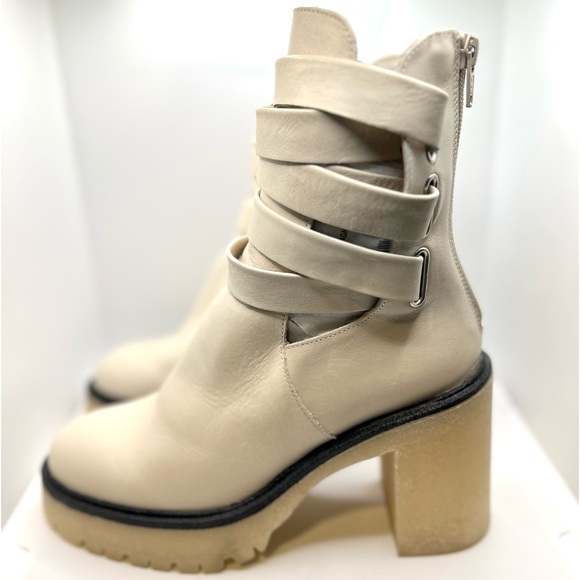 NWOT Free People Anthropologie Jesse Cutout Platform Boot. Color: Frost Size: - Picture 3 of 13